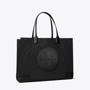 NWT Tory Burch Black and White Polka Dot Ella Tote